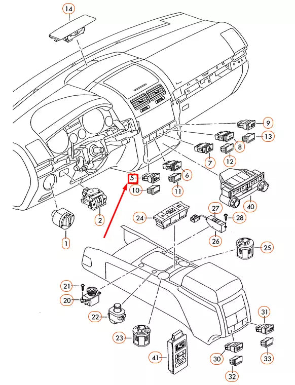 NEW VOLKSWAGEN TOUAREG 7L LEFT SEAT HEATER SWITCH 7L6963563B3X1