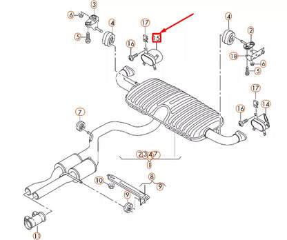 NEW AUDI TTRS 8J REAR RIGHT EXHAUST TAIL PIPE TRIM CHROME 8J0253684C ORIGINAL