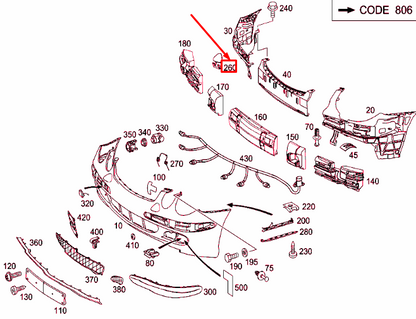 new mercedes-benz e w211 left headlamp washer cover cap a21188009059999 original