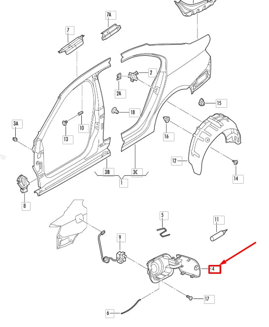 NEW VOLKSWAGEN JETTA A6 FUEL DOOR FLAP 5C6809857EGRU ORIGINAL