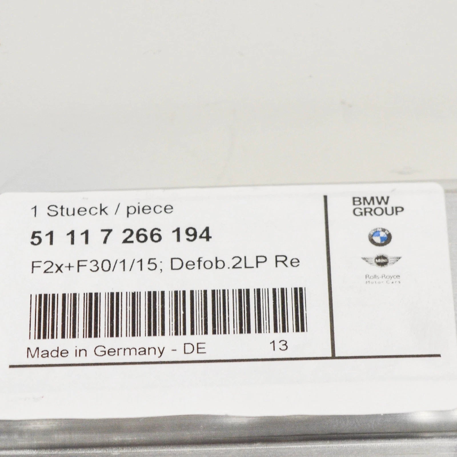 NEW BMW 2 F23 FRONT BUMPER LOWER RIGHT DEFORMATION ELEMENT 51117266194 ORIGINAL