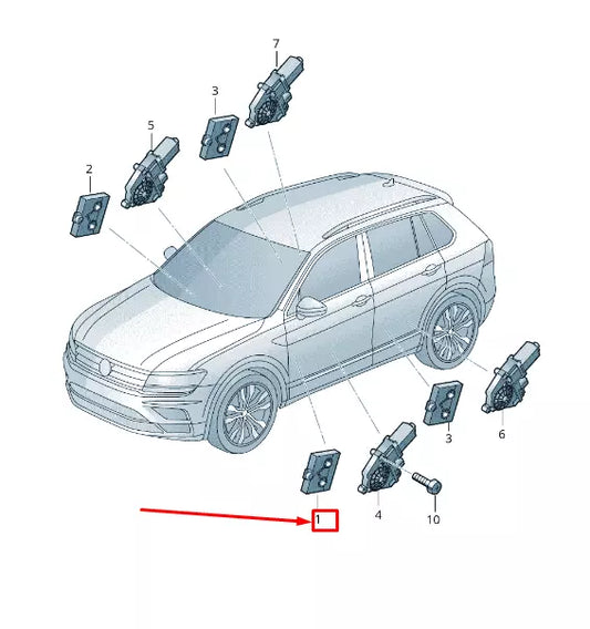 NEW VW TOURAN 5T FRONT RIGHT DOOR CONTROL UNIT 5Q0959592K ORIGINAL