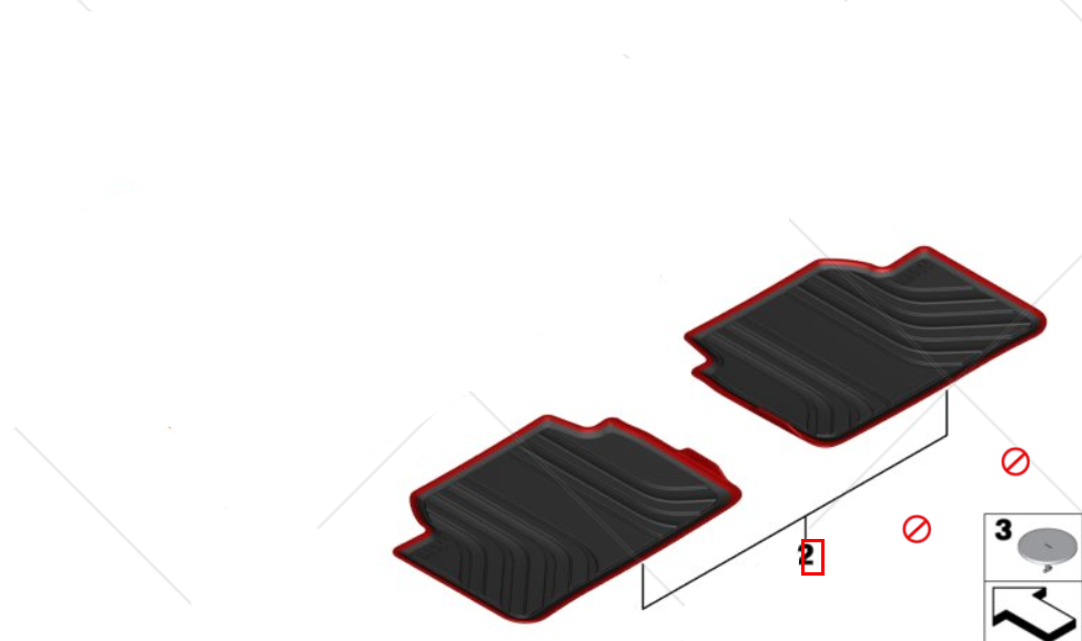 new bmw 1 m f21 all weather rubber rear floor mats 51472297420 original