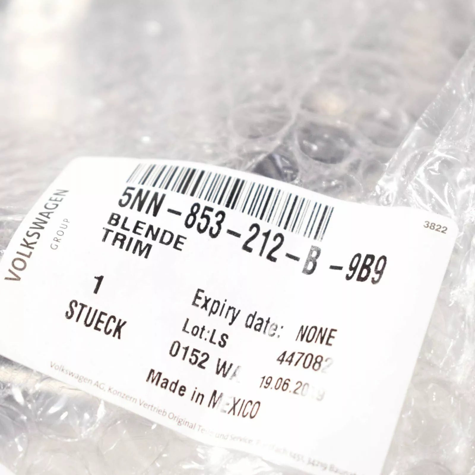 NEW VW TIGUAN 5N MK2 FRONT RIGHT FOG LIGHT BEZEL TRIM 5NN853212B9B9