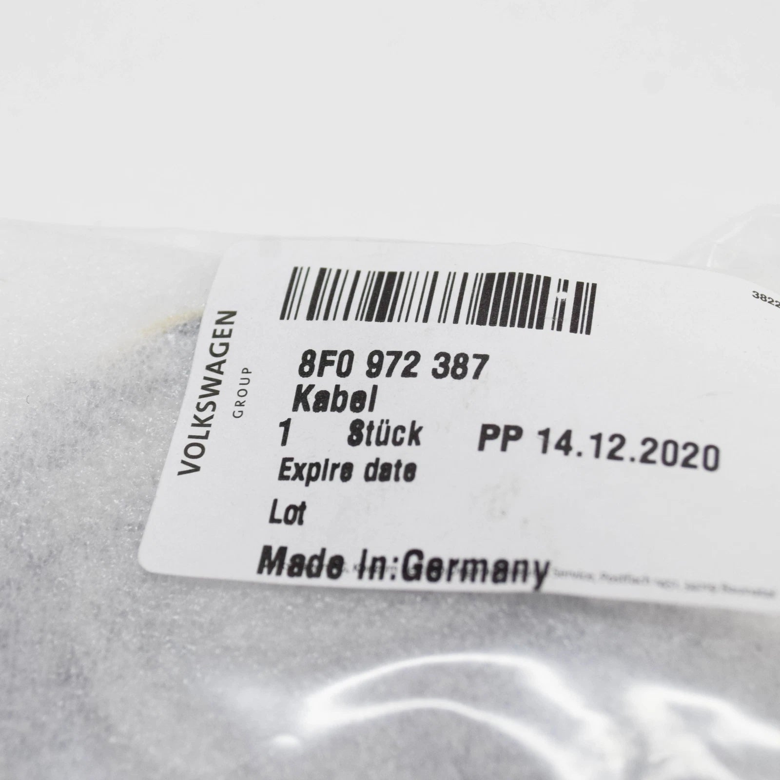 NEW AUDI A5 CONVERTIBLE 8F SOFT TOP CATCH WIRING LOOM 8F0972387 ORIGINAL