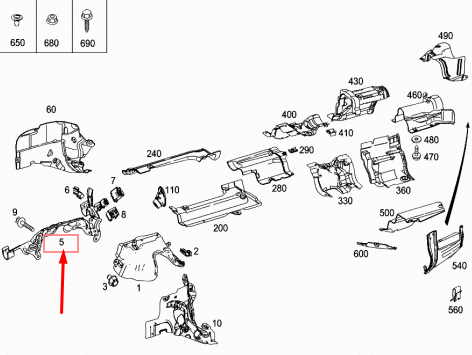 new mercedes-benz glk x204 right exhaust muffler heat shield a2761400834
