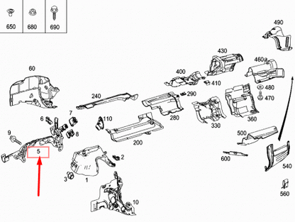 new mercedes-benz glk x204 right exhaust muffler heat shield a2761400834