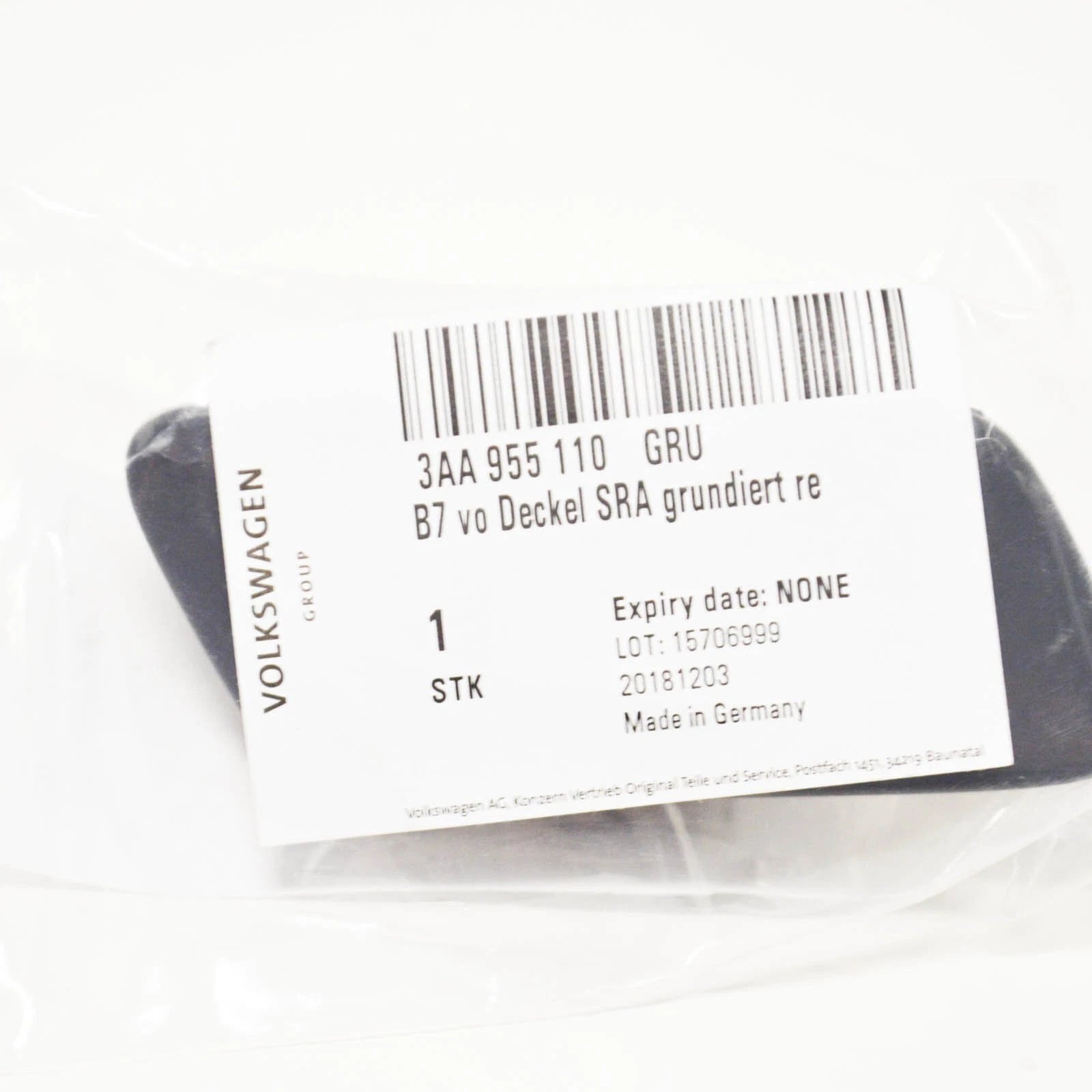 NEW VW PASSAT B7 FRONT RIGHT HEADLIGHT WASHER CAP COVER 3AA955110GRU ORIGINAL