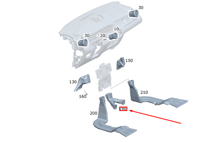 NEW MERCEDES-BENZ GLA H247 CENTER AIR DUCT A1778310200 ORIGINAL