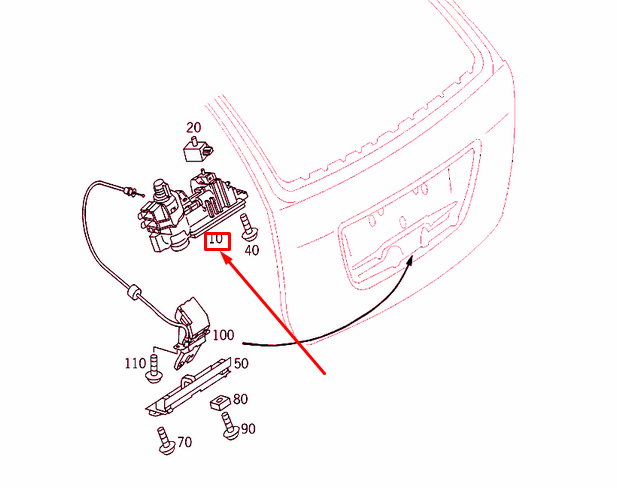 NEW MERCEDES-BENZ C T-MODEL S203 REAR PANEL DOOR HANDLE A2037401193 ORIGINAL