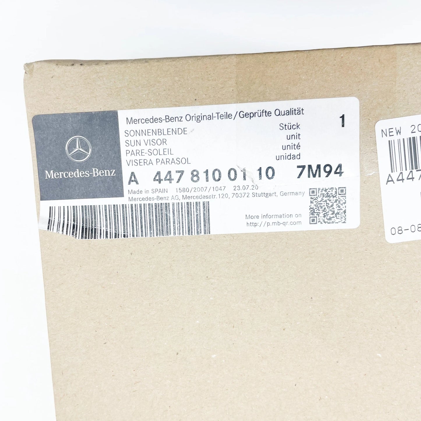 NEW MERCEDES-BENZ VITO W447 RIGHT SIDE SUN VISOR A44781001107M94