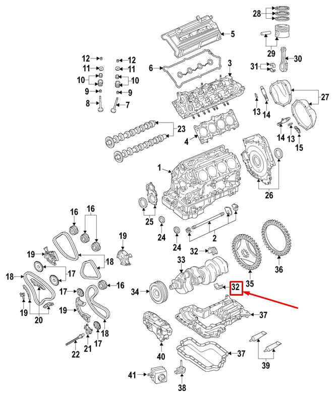 NEW AUDI Q7 4L LOWER ENGINE CRANKSHAFT BEARING 079105591G ORIGINAL