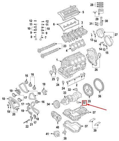 NEW AUDI Q7 4L LOWER ENGINE CRANKSHAFT BEARING 079105591G ORIGINAL