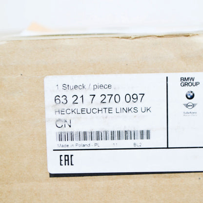 NEW BMW 1 F20 REAR LEFT SIDE TAIL LIGHT 63217270097 ORIGINAL