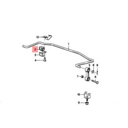 new bmw 3 e30 rear sway bar mount bushing 33551129677 1129677 original