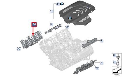 new bmw x6 g06 engine block sound insulation 11149454132 original