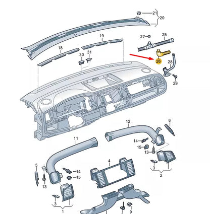 NEW VW TRANSPORTER VI T6 AIR HOSE 7E0816311B