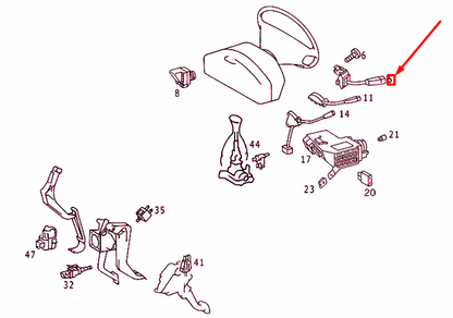 NEW MERCEDES-BENZ CLK C208 STEERING WHEEL BLINKER SWITCH A2105450110 ORIGINAL