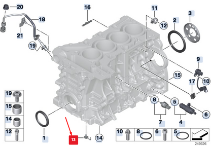 new bmw 5 gran turismo f07 engine oil spraying nozzle 11428632497 original