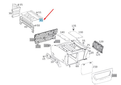 NEW MERCEDES-BENZ VITO W447 CENTRAL TOP SEAT BASE A4479112800 ORIGINAL