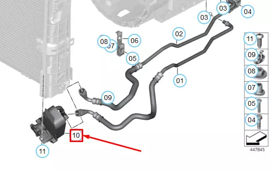 NEW BMW 3 E90 TRANSMISSION OIL COOLER 17217551647 7551647 ORIGINAL