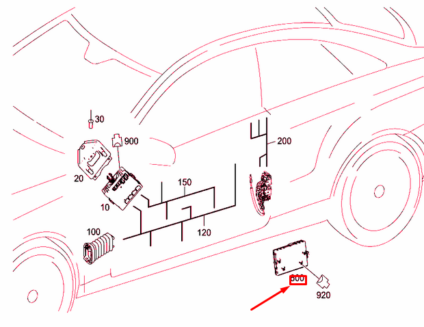 NEW MB E C207 REAR SIDE WINDOW REGULATOR CONTROL UNIT A2079004400 ORIGINAL