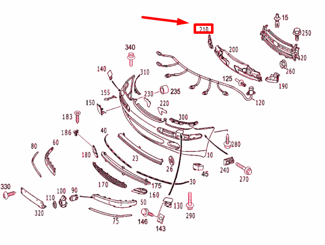NEW MERCEDES-BENZ S W220 FRONT RIGHT IMPACT ABSORBER FOAM A2208850237 ORIGINAL