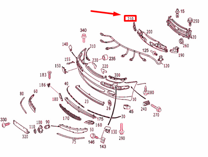 NEW MERCEDES-BENZ S W220 FRONT RIGHT IMPACT ABSORBER FOAM A2208850237 ORIGINAL