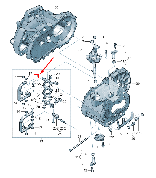 new volkswagen golf 5g mk7 1st-4th gear shift segment 02t311669k original