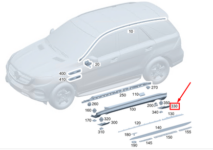 NEW MERCEDES-BENZ EQC REAR RIGHT LONGITUDINAL MEMBER TRIM A2936907800 ORIGINAL