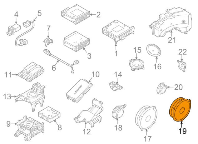 NEW AUDI A6 C7 REAR LEFT DOOR SOUND SPEAKER 4G1035411