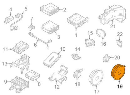 NEW AUDI A6 C7 REAR LEFT DOOR SOUND SPEAKER 4G1035411