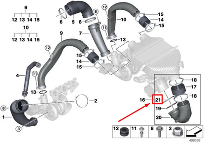 NEW BMW 2 COUPE F87 ENGINE CLAMP RING 7848445 11617848445 ORIGINAL
