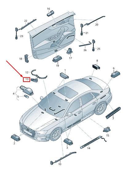 NEW AUDI A5 F5 CUP HOLDER LED MODULE 8W0947355K ORIGINAL