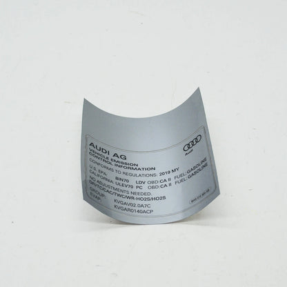 NEW AUDI A4 B9 EMMISION DATA PLATE 8W0010504AB ORIGINAL