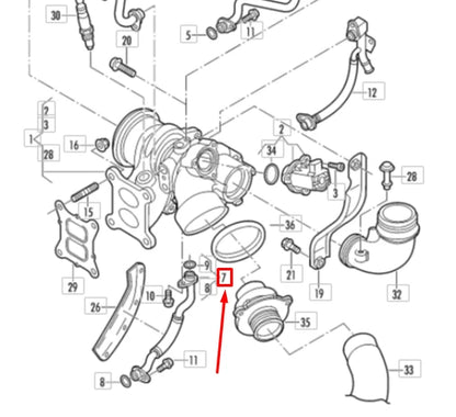 NEW AUDI TT FV TURBOCHARGER OIL RETURN LINE 06K145735T ORIGINAL