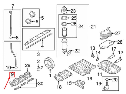NEW AUDI A4 AVANT B8 OIL DIPSTICK TUBE 06E115630B ORIGINAL