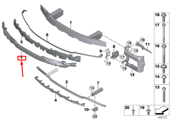 new bmw 3 g20 front bumper crash absorber foam 51117422212 7422212 2020 original