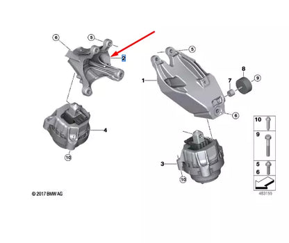 NEW BMW 4 COUPE G22 ENGINE RIGHT SIDE BRACKET 22119470132 ORIGINAL