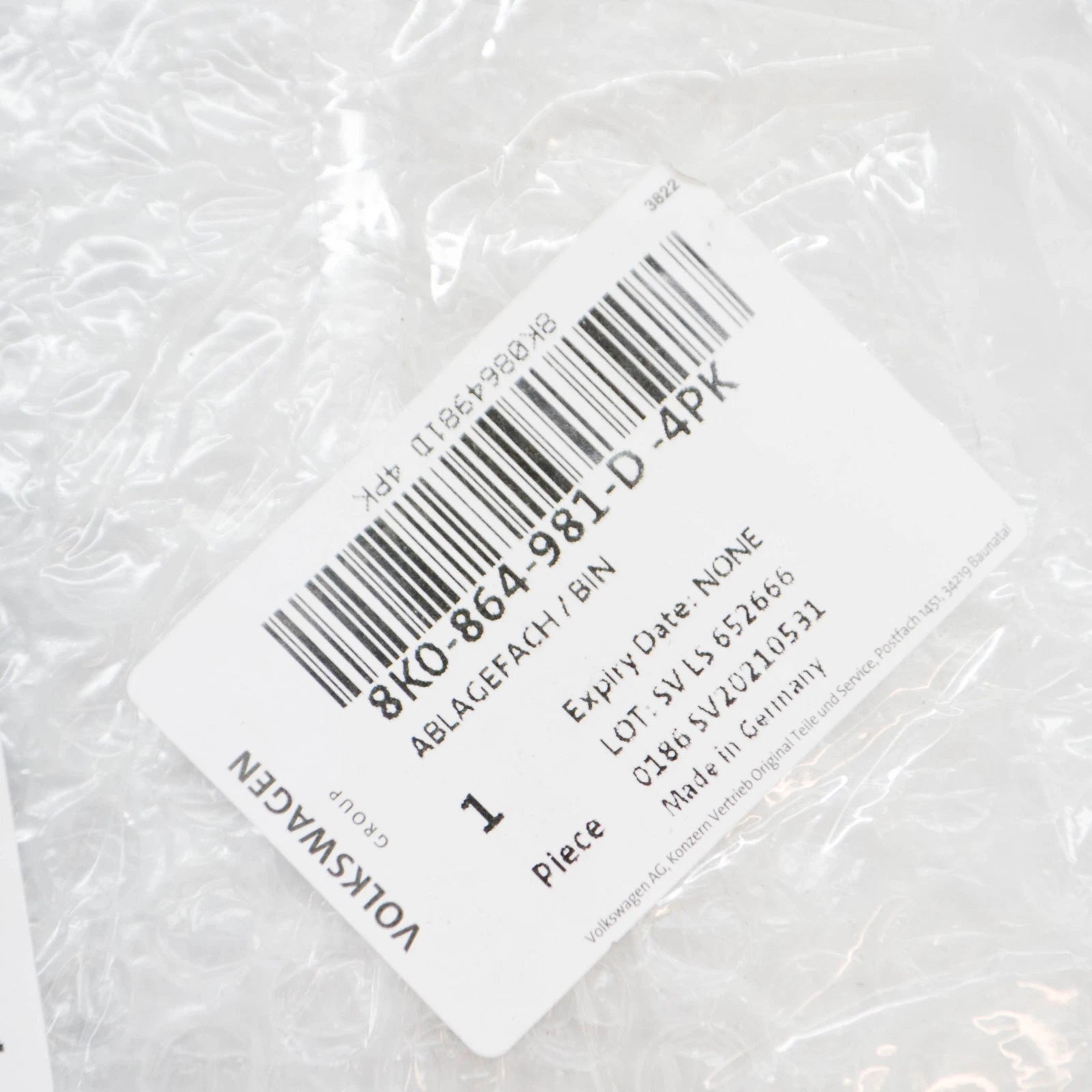 NEW AUDI A4 B8 CENTRE CONSOLE STOWAGE COMPARTMENT 8K0864981D4PK