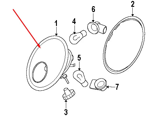 NEW VOLKSWAGEN BEETLE CONVERTIBLE 1Y7 REAR RIGHT TAIL LIGHT 1C0945172G