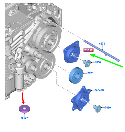 new ford mondeo mk5 transmission output shaft bearing retainer 2102718 original