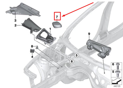 NEW BMW 3 F30, F80 AIR-INTAKE SCREEN LHD 64319321616 9321616 ORIGINAL