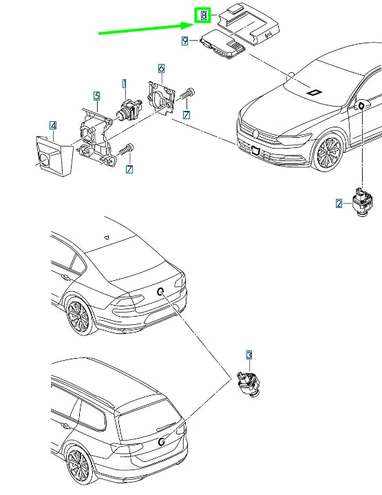 NEW VOLKSWAGEN PASSAT B8 3G CONTROL UNIT RETAINER 3G0907285