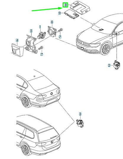 NEW VOLKSWAGEN PASSAT B8 3G CONTROL UNIT RETAINER 3G0907285