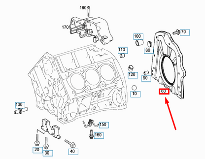 NEW MERCEDES-BENZ ML W166 CRANKCASE COVER A2760100007 ORIGINAL