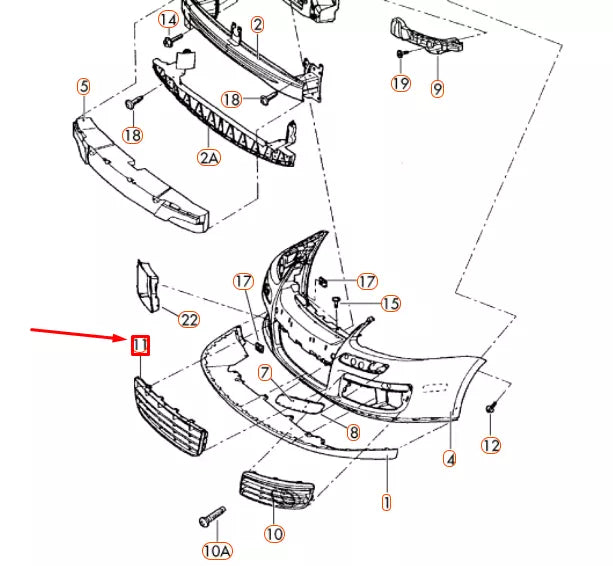 NEW VOLKSWAGEN JETTA A5 FRONT BUMPER CENTER VENT GRILLE 1K0853677B9B9