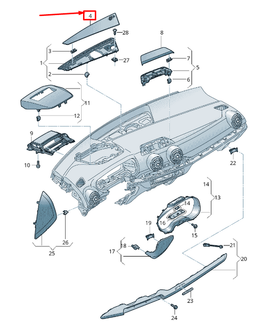 NEW AUDI Q2 GA DASHBOARD LOUDSPEAKER TRIM 81C8573676PS ORIGINAL