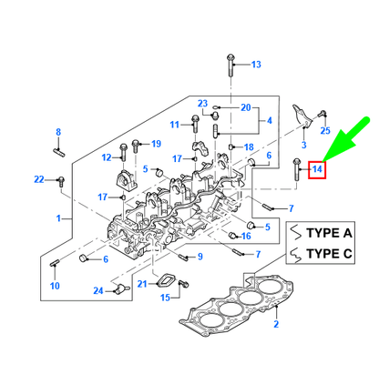 new ford ranger mk3 cylinder head bolt 1440383 xm34-6065-bc original