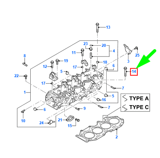 new ford ranger mk3 cylinder head bolt 1440383 xm34-6065-bc original